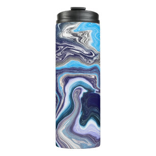 Blue Marble Fluid Art  Thermal Tumbler