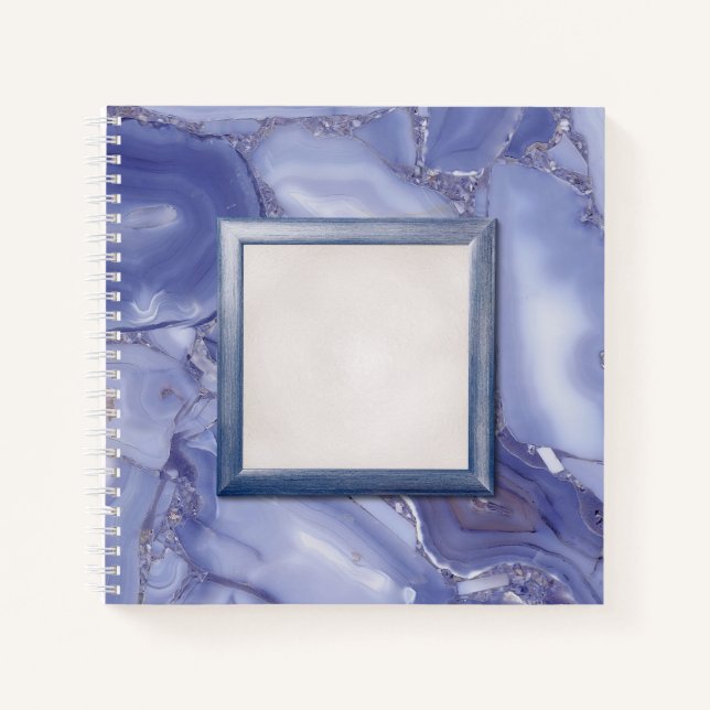 Blue Marble Frame Modern Notebook (Front)