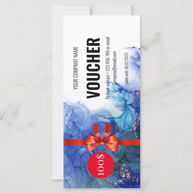 Blue Marble Gift Voucher Certificate (Front)