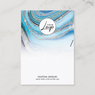 Blue Marble Logo Necklace Bracelet Display Card