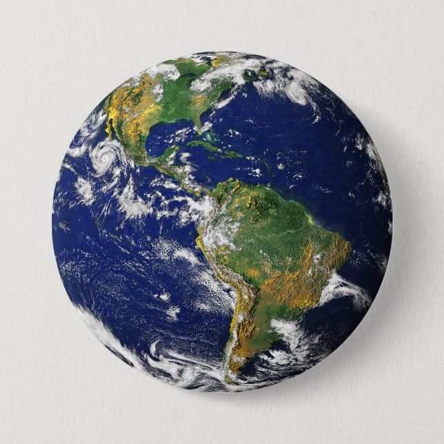 Blue Marble_Mundo Profundo 3 Inch Round Button (Front)