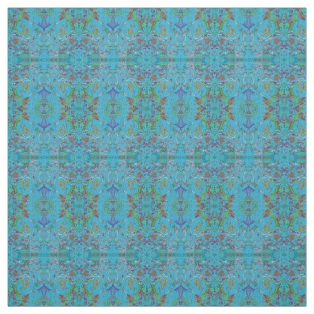 Blue Marble Painting Pattern Fabric (Swatch)