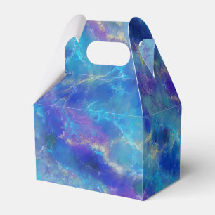 Blue Marble Pattern Favor Box