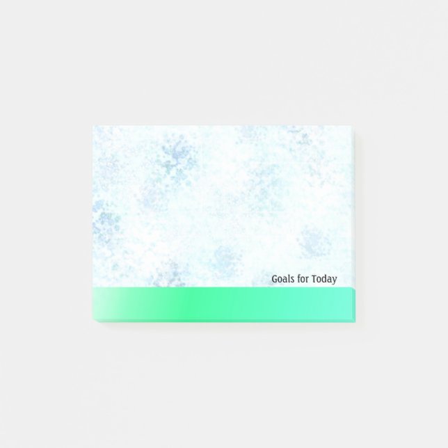 Blue Marble Pattern Goals for Today Post-it Notes (Front)