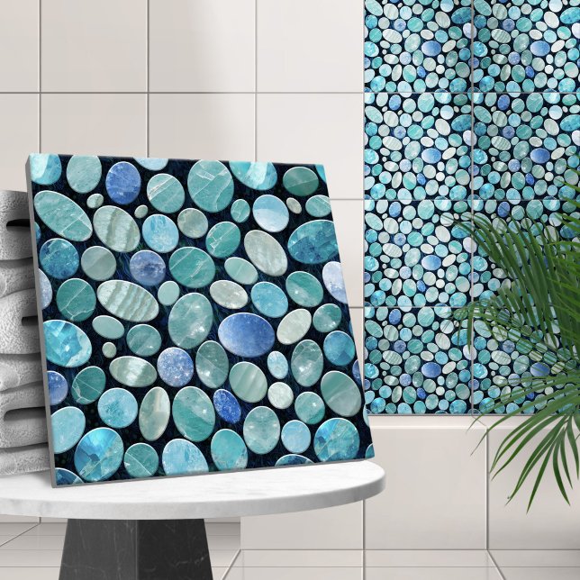 Blue Marble Pebble stones pattern Tile (Creator Uploaded)