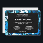 Blue Marble Star of David Custom Bar Bat Mitzvah Invitation<br><div class="desc">Perfect card to announce a bat mitzvah, bar mitzvah or other Jewish celebration! Hand made abstract art for you on the front and back side! FULLY CUSTOMIZABLE! Click on “Personalize” above to edit the text. Click "edit using design tool" to adjust the fonts, colours and placements and to delete the...</div>