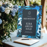 Blue Marble Star of David Custom Bar Bat Mitzvah Pedestal Sign<br><div class="desc">Perfect sign to welcome guests to a bat mitzvah, bar mitzvah or other Jewish celebration! Hand made abstract art for you on the front! FULLY CUSTOMIZABLE! Click on “Personalize” above to edit the text. Click "edit using design tool" to adjust the fonts, colours and placements. Change the size too. Note...</div>
