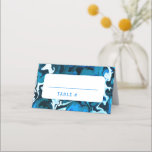 Blue Marble Star of David Custom Bar Bat Mitzvah Place Card<br><div class="desc">Perfect placecard for a bat mitzvah, bar mitzvah or other Jewish celebration! Hand made abstract art for you on the front and back side! FULLY CUSTOMIZABLE! Click on “Personalize” above to edit the text. Click "edit using design tool" to adjust the fonts, colours and placements and to delete parts of...</div>