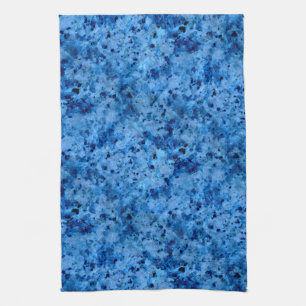 Blue Marble Stone Patterned Decorative Kitchen Towel