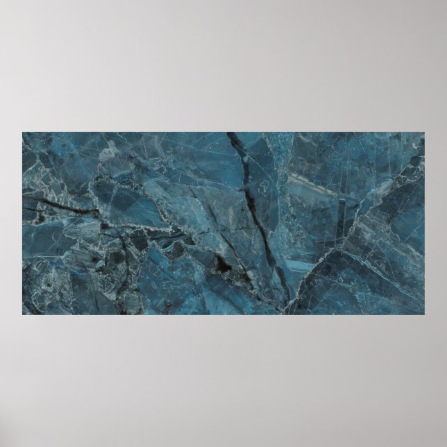 blue marble texture background, Italian marbel wit Poster (Front)