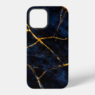 Blue marble texture background, Italian marble sla iPhone 12 Case