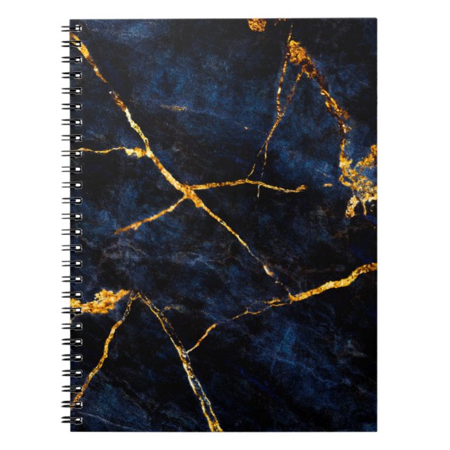 Blue marble texture background, Italian marble sla Notebook (Front)