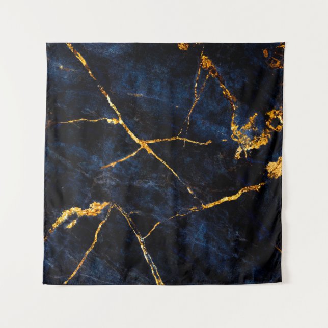Blue marble texture background, Italian marble sla Tapestry (Front)