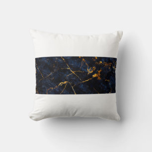 Blue marble texture background, Italian marble sla Throw Pillow