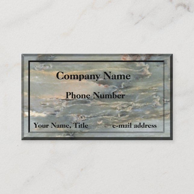 Blue Marble Texture Business Card (Front)