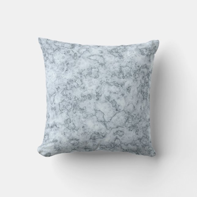 Blue marble throw pillow (Front)