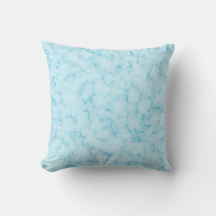 Blue Marble Throw Pillow
