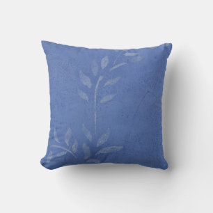 Blue Marble Vine Throw Pillow