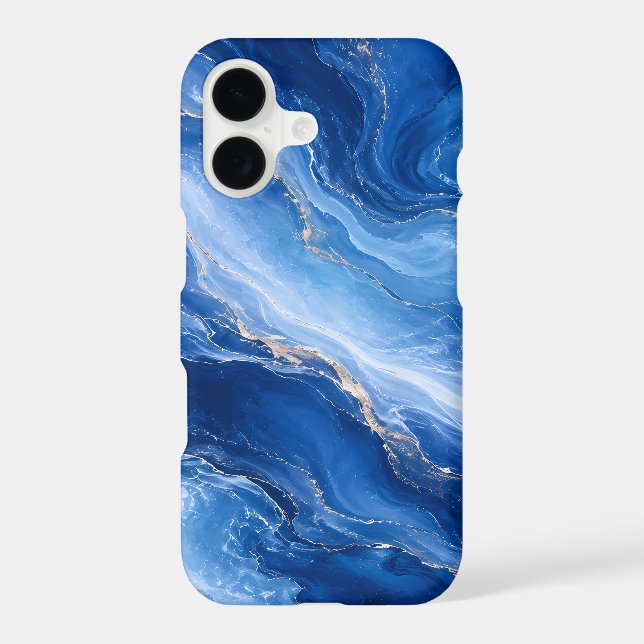 Blue Marble Waves Luxury Abstract (Back)