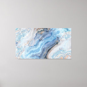 Blue Marble with Gold Black Pretty Decor