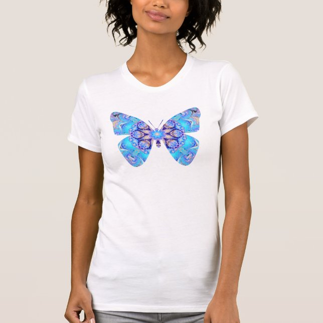 Blue Marbled Butterfly T-Shirt (Front)