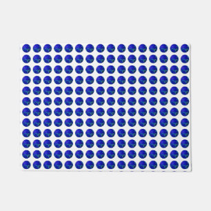 Blue Marbled Lawn Bowls, Doormat