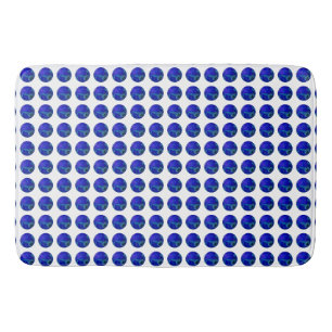 Blue Marbled Lawn Bowls,  Memory Foam Bathmat