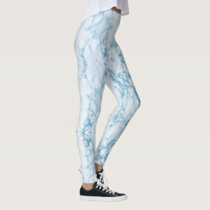 Blue Marbled Leggings