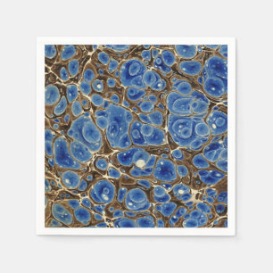 Blue Marbleized Napkin