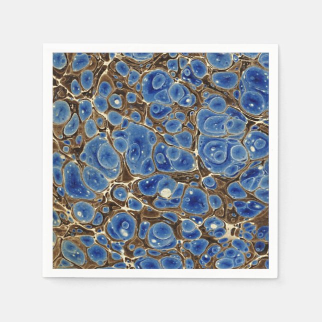 Blue Marbleized Napkin (Front)