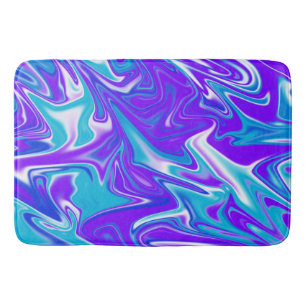 Blue Marbleized Sky, Lge Memory Foam Bath Mat