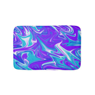 Blue Marbleized Sky, Small Memory Foam Bath Mat
