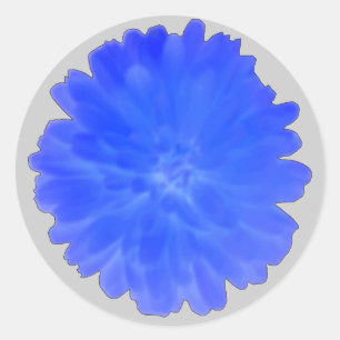 Blue Marigold Round Stickers