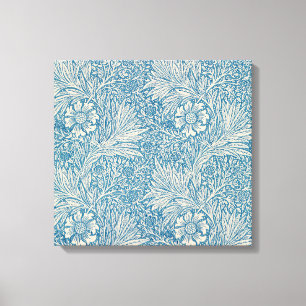 Blue Marigolds (by William Morris) Canvas Print