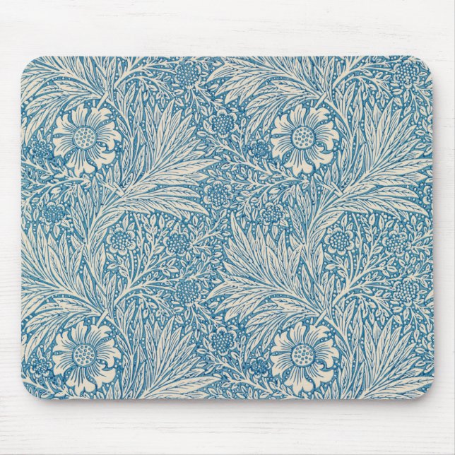 Blue Marigolds (by William Morris) Mouse Pad (Front)