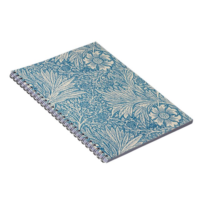Blue Marigolds (by William Morris) Notebook (Right Side)