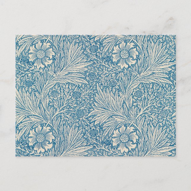 Blue Marigolds (by William Morris) Postcard (Front)