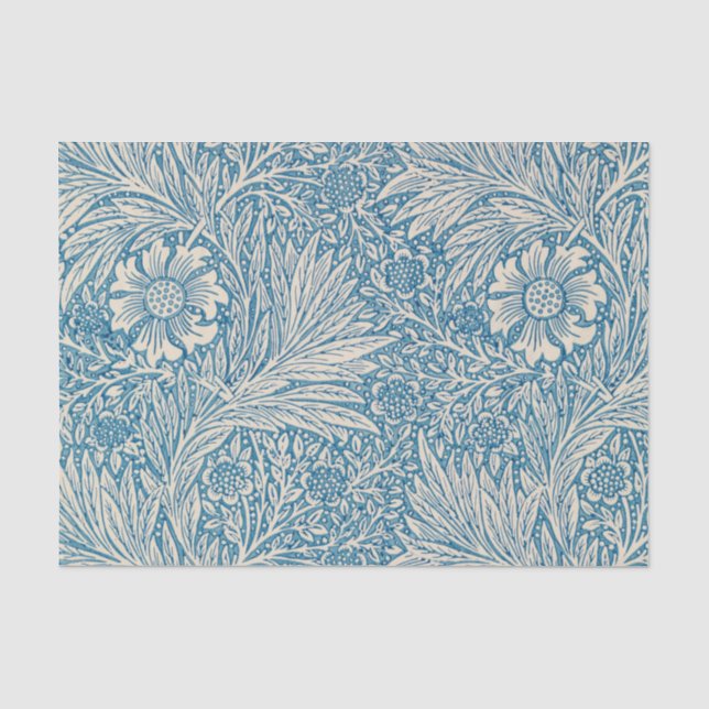Blue Marigolds (by William Morris) Tissue Paper (Front)