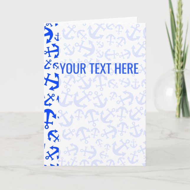 Blue Marine Anchor Pattern Announcement (Front)