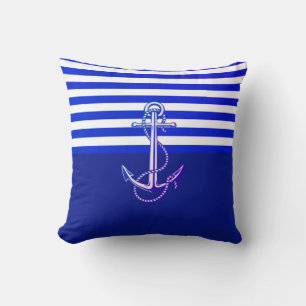Blue Marine Throw Pillow