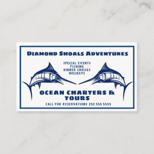 Blue Marlin Design Ocean Charter Business Card