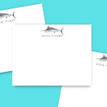 Blue Marlin Fish Deep Sea Fisherman Custom Name Card<br><div class="desc">This design features a watercolor blue marlin fish with space for a name/text below. Click the customize button if you would like to adjust the design elements and/or further modify the text! Variations of this design, additional colours, as well as coordinating products are available in our shop, zazzle.com/store/doodlelulu. Contact us...</div>