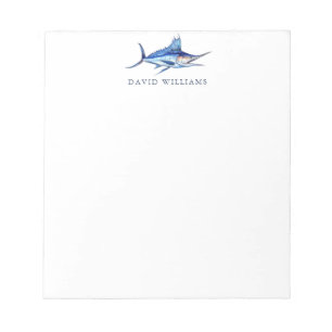 Blue Marlin Fish Fisherman Personalised Notepad