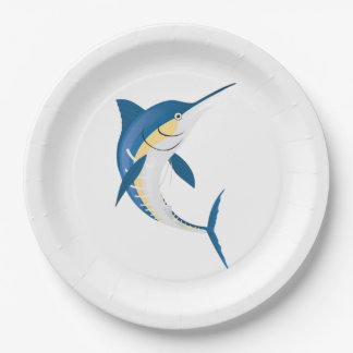 Blue Marlin Fish Paper Plate