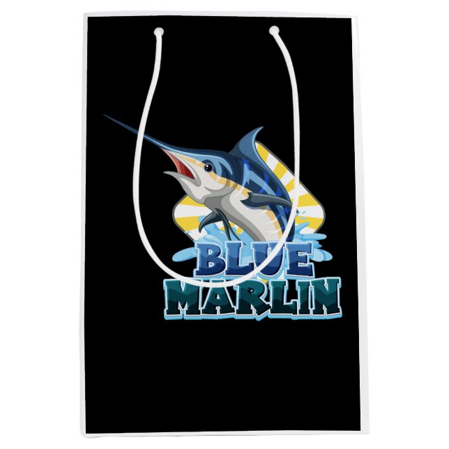 blue-marlin-fish-tshirt-with-carton-character medium gift bag (Front)