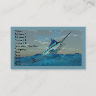 Blue Marlin Jump Business Card