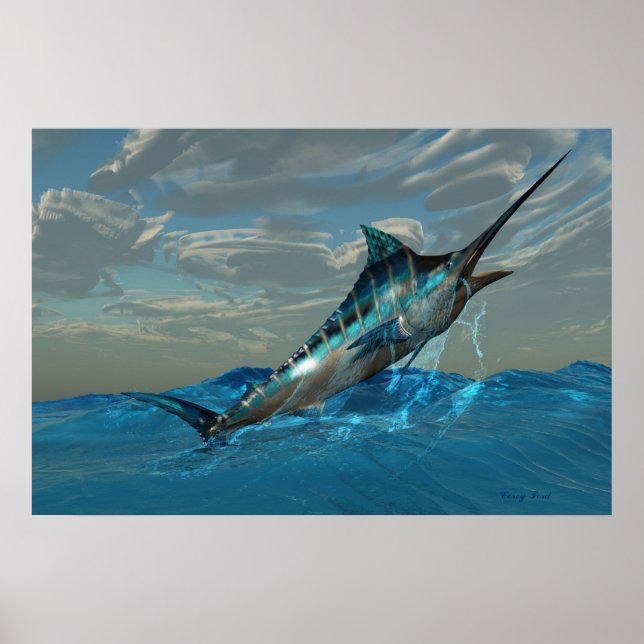 Blue Marlin Jump Print (Front)