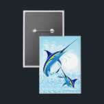 Blue Marlin Jumping out of Ocean<br><div class="desc">Realistic illustration of a beautiful Marlin Fish Ocean Animal jumping out of ocean. Vector Art copyright BluedarkArt TheChameleonArt.</div>