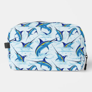 Blue Marlin Jumping out of Ocean Dopp Kit