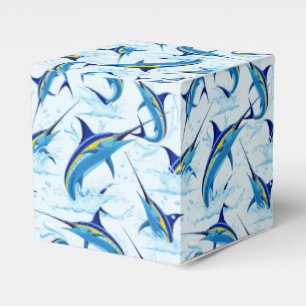 Blue Marlin Jumping out of Ocean Favor Box